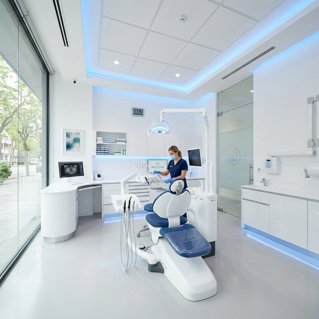 Interior de clínica dental moderna